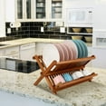 thumbnail image 5 of Collapsible 2 Tier Dish Rack Dish Drying Rack Foldable Plate  Holder for Kitchen Compact, 5 of 13