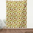 thumbnail image 3 of Ambesonne Orange and Yellow Fabric by the Yard Upholstery, Sunflowers, 3 Yards, Marigold and Multicolor, 3 of 4