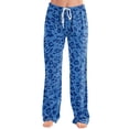 thumbnail image 2 of KLHDSF Women's Leopard Print Pajama Pant Drawstring Wide Leg Loungewear with Pockets Soft Cotton Blend Casual Sleepwear Yoga Pant for Women Blue L, 2 of 6