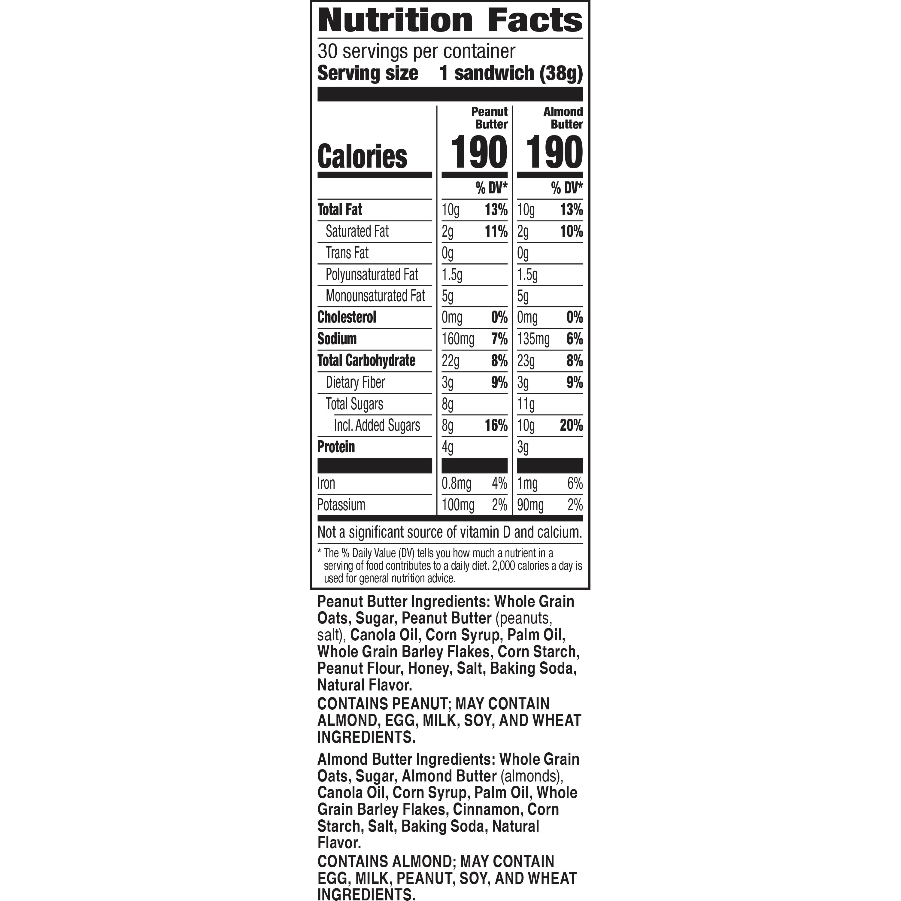 Nature Valley Biscuit Variety Pack, Peanut Butter & Almond Butter, 30 ct, 40.5 OZ