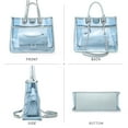 thumbnail image 6 of MKP Women Large Clear Tote PVC Purse Ladies Top Handle Shoulder Handbag Transparent Satchel 2 Pcs Bag Set, 6 of 8