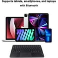 thumbnail image 5 of Portable Wireless Bluetooth Keyboard with Touchpad, Ultra-Thin Rechargeable Bluetooth Keyboard Mini with trackpad Round Key for iPad pro/iPad/iOS/Android (Black), 5 of 7