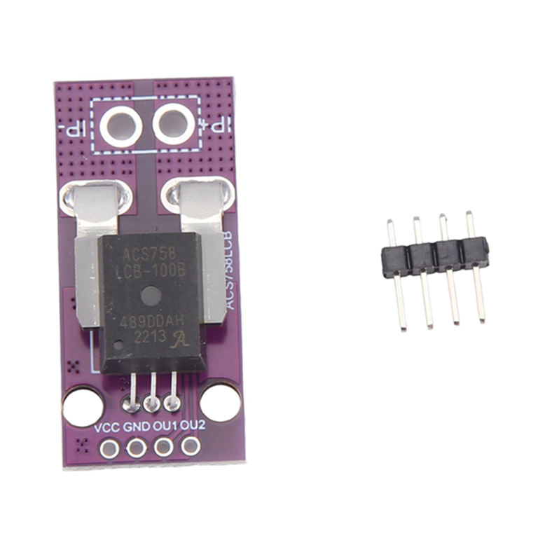Capteur De Courant ACS758 100A – Module à Effet Hall, Mesure AC/DC, Isolation Galvanique, 3-5,5V