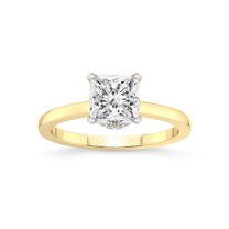 2 Carat IGI Certified Princess Shape Lab Grown Diamond Engagement Ring | 14K Yellow Gold | Mystic Secret Halo Lab Diamond Ring | FG-VS1-VS2 Quality Friendly Diamonds