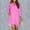 Pink, variant on Women Casual Solid Dress Long Sleeve Turtleneck Pocket Dress Shirt Split Hem Casual Loose Dress V Neck Short Sleeve Women Female Shirt Womens Jean Shirt Mom Shirts for Women Small Plaid Shirts for