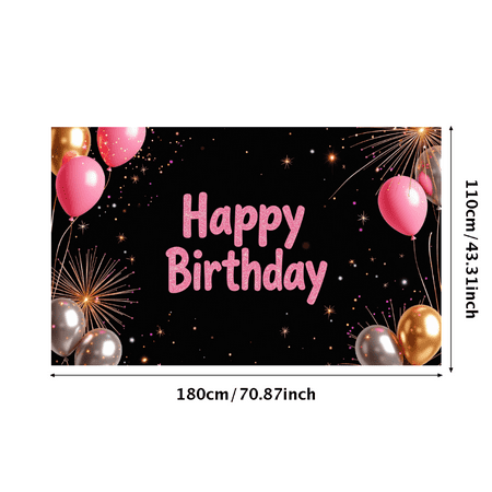 LUUFILx Panda Birthday Backdrop Banner for Kids Party Supplies Happy Birthday Decorations with Balloons and Flowers Party Decor Background Props