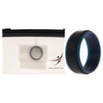 thumbnail image 1 of Anillo de boda de silicona de 2 capas con escalones - Azul-Negro de ROQ para hombre - Anillo de 9 mm, 1 of 1