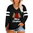 thumbnail image 4 of Aleumdr Womens Christmas Trees Plus Size Sweatshirts Long Sleeve Loose Fit Blouse Tops XL, 4 of 8