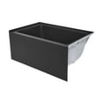 thumbnail image 2 of Voltaire 48" x 32" Right-Hand Drain Alcove Bathtub with Apron in Matte Black, 2 of 8