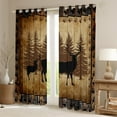 thumbnail image 2 of Homewish Safari Deer Blackout Curtains Set of 2 (52x84 Each) For Female Men Adults,Rustic Cabin Window Curtains,Jungle Animal Curtains and Drapes,Lightweight Room Decor, 2 of 6