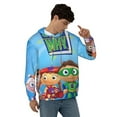 thumbnail image 4 of Super Why Men's Hoodie With Color Drawstrings Sweatshirt Hooded Pullover Print Winter Coat Jacket Medium, 4 of 9