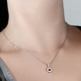 thumbnail image 4 of Gem Stone King 1.34 Ct Red Garnet White Created Sapphire 925 Sterling Silver Pendant with Chain, 4 of 4