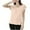 Beige, variant on Uaswgudfs Women's Soft Cotton V Neck Pajama Top Loose-Fit Sleepwear,Short Sleeve Nightshirt Comfortable Basic Loungewear