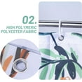 thumbnail image 4 of Green Floral Shower Curtain (72\u201d x 72\u201d), Flower Tropical Leaves Shower Curtains, Polyester Fabric Printed Shower Curtain Set for Bathroom with Hooks, 4 of 6