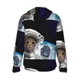 thumbnail image 2 of Picia Cat Astronaut Women's Men's UPF 50+ Sun Protection Hoodie Shirt Long Sleeve SPF Fishing Outdoor UV Hiking Lightweight Shirts-, 2 of 9