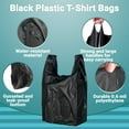 thumbnail image 5 of Black Plastic T-Shirt Bags, Plain Carry-Out Shopping Bags, 500 Count, 12 x 7 x 23 in, 5 of 7