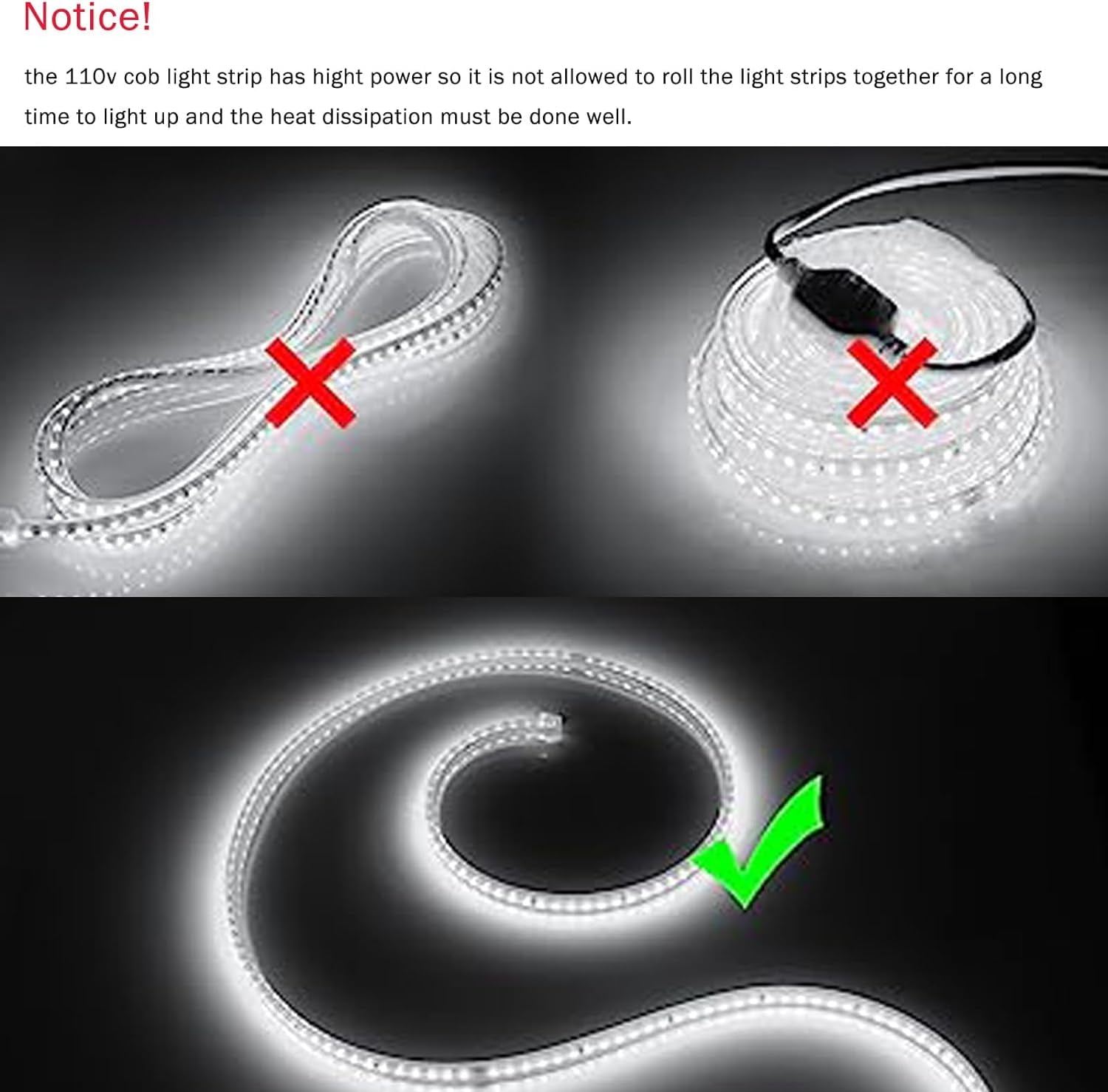 9.84FT LED Light Strip Outdoor Waterproof, 6500K Super Bright LED Tape Lights,110 V White Rope Lights,360 LEDs Strip Lighting for Bedroom, Backyards, Garden