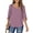G-Purple, variant on UVN Womens Blouses 3/4 Sleeve V Neck Summer Shirts for Women Chiffon Dressy Casual Tunic Tops