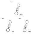 thumbnail image 2 of Greeniant Conector de pesca Rotación de 360 ​​grados Anillo giratorio de pesca resistente al desgaste Conectores a presión ligeros Alta Type1 NO1, 2 of 6