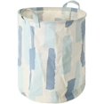 thumbnail image 1 of Brush Pattern Foldable Basket Organizer, Medium, White, 1 of 6