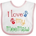 thumbnail image 3 of Inktastic I Love My Meemaw Girls Baby Bib, 3 of 4