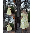 thumbnail image 4 of CASSIE LIZ Womens Plus Size Dresses V Neck Lemons Print Maxi Dress Elastic Waist with Pockets Summer Spring Short Sleeve Party Beach Holiday Dress (XL-5XL), 4 of 9