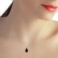 thumbnail image 3 of Galaxy Gold 5 Carat 14k 24" Solid Rose Gold Necklace with Natural Pear-shaped Garnet, 3 of 3