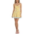 thumbnail image 2 of Opperiaya Robe d'Été Décontractée pour Femmes, Robe Trapèze à Imprimé Floral, Col en V, Dos Nu, Mini Robe à Volants, 2 of 5