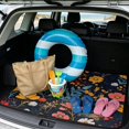 thumbnail image 2 of XYZCANDO Vintage Floral Car Trunk Mat 29" x 39", All-Weather Waterproof Cargo Liner with Non-Slip Backing, Easy-Clean Stitched Edge Protector for SUVs, Sedans and Trucks, 2 of 7