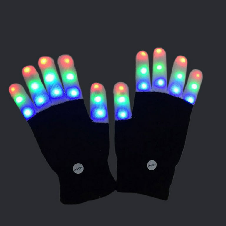 Gants scintillants à lumière LED pour Halloween, gants de doigt, jouets  pour enfants, festival, nouvel an