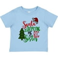 thumbnail image 3 of Inktastic Santa is Promoting Me to Big Sister Green Plaid Tree Girls Toddler T-Shirt, 3 of 5