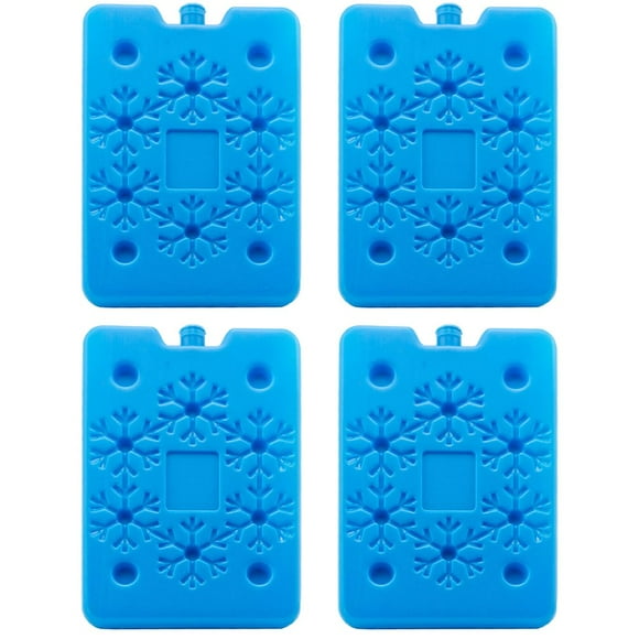 AMERTEER 4 Pack BLUE Ice Box Pack for Lunch Box and Cooler BPA Free Reusable and Long Lasting Slim and Lightweight Design for Kids