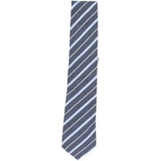Paolo Albizzati Men's Brown/Cream Diagonal Stripe Cotton Silk Tie Necktie - One Size