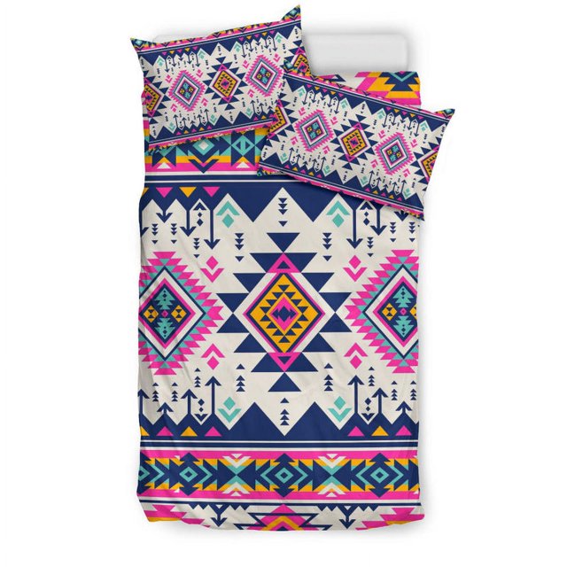 Juego de cama estampado rosa nativo americano LT10