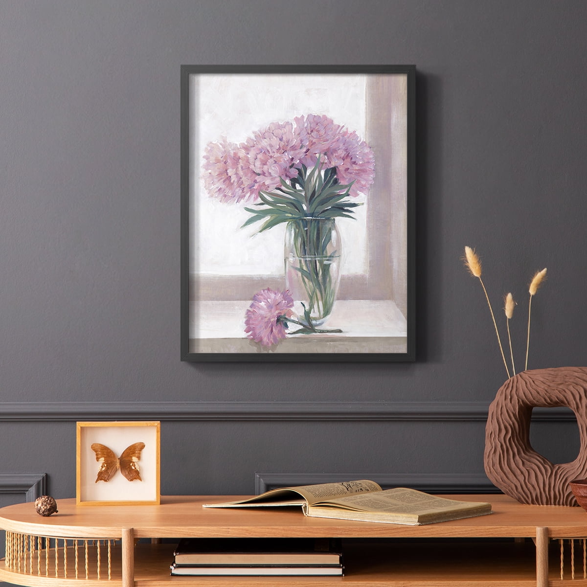 Windowsill Floral I Framed Print - Solid Wood in Single Picture Frame Solid Wood 2 Framed Print