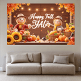 thumbnail image 3 of Colorful Design Happy Fall Banner Scarecrow Decor Happy Fall Y'all Pumpkin Decoration Harvest Theme for Autumn Gathering Thanksgiving Party Home Decoration, 3 of 9