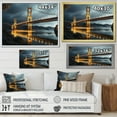 thumbnail image 4 of Designart "Golden Gate Monochrome Yellow Bridge I" Architecture Floater Framed Canvas Art Print, 4 of 7