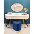 thumbnail image 2 of Meridian Furniture Heart Contemporary Velvet Ottoman/Stool in Navy, 2 of 4