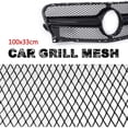 thumbnail image 3 of Red de Malla de Rejilla con Forma de de 40x13 Pulgadas para Parachoques de Parrilla de Coche 10x20mm Negro, 3 of 9