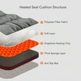 thumbnail image 3 of Heated  Cushion, Easy Operation Heated Chair Pad USB Power  for Office Gray, 3 of 7