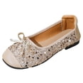 thumbnail image 5 of HEWUQI Women's Mary Jane Flats Foldable Shining Glitter Ballet Shoes Wide Toe Box Comfortable Slip on Footwear for Casual Travel Barefoot Beige Size 6, 5 of 5