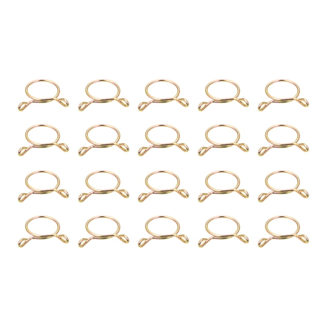 Unique Bargains Fuel Line Hose Clips, 20 Pack 20mm 65Mn Steel Single Wire Tubing Spring Clamps