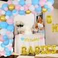 thumbnail image 3 of Twins Baby Shower Decorations It's Twins Glitter Paper Banner Pink and Blue Balloon Garland Kit Oh Babies Foil Balloon Mummy to Be Sash for Twin Gender Reveal Party Supplies, 3 of 6