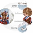 thumbnail image 6 of Shower Curtain Bathroom Set Independence Day Farmhouse Cow Waterproof Fabric Shower Curtains with Grommets&Hooks, White Blue Red Flower Animal Privacy Bath Curtain for Bathtub 72x72in, 6 of 9