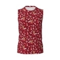 thumbnail image 6 of Lsque Festive Reindeer Print Men's Cotton Blend Sleeveless Muscle Shirts (S-3XL)- Moisture Wicking, Odor Protection, UPF 30+,XX-Large, 6 of 8