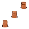 thumbnail image 1 of Transemion Stylish And Waist Packs Premium Leather Bag For Men Soft To Touch yellowish-brown 3Set, 1 of 6