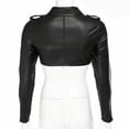thumbnail image 6 of Noora Women Sexy Steampunk Goth Bolero Long Sleeve Shrug Jacket Leather, 6 of 10