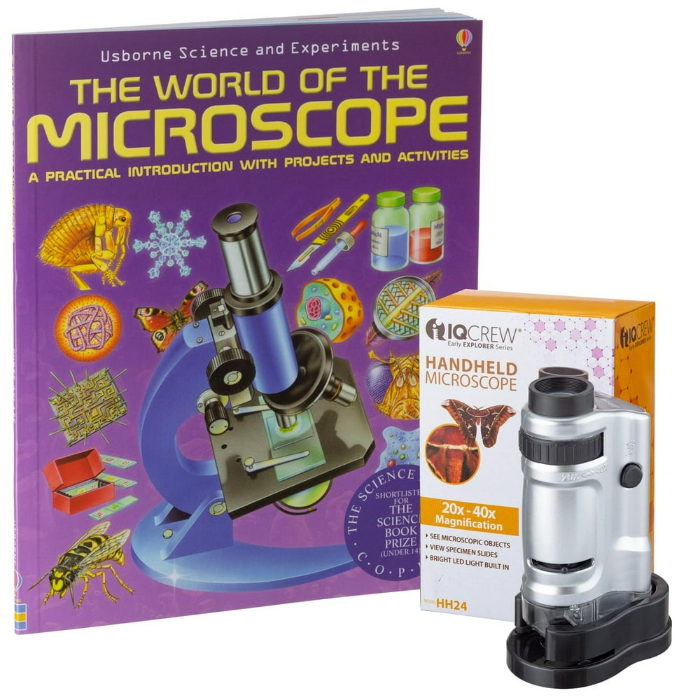 Iqcrew 20x 40x Handheld Portable Pocket Microscope For Kids W Stage