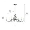 thumbnail image 2 of 8 Light Linear Chandelier In Homestead Style-18 Inches Tall And 20 Inches Wide-Textured Black Finish    -Traditional Installation Kichler Lighting, 2 of 8