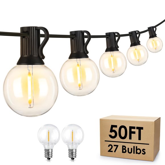 Guirnalda de luces Mlambert 15 m G40 regulable impermeable, 27 bombillas